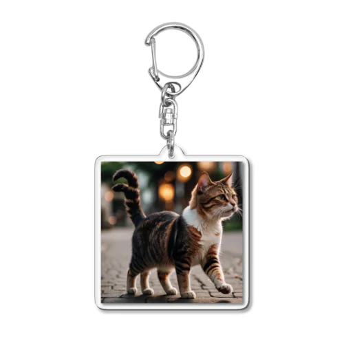 猫なのにワン太 Acrylic Key Chain