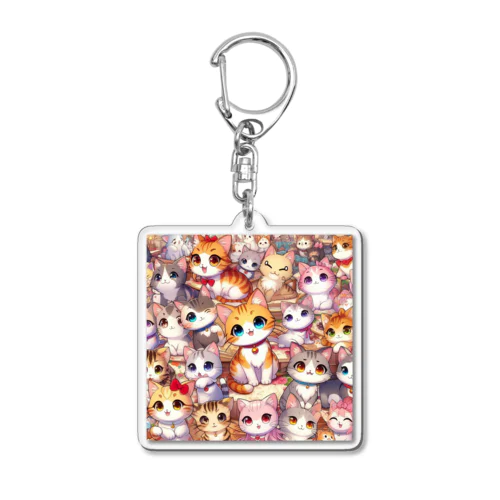 可愛い猫ちゃん達 Acrylic Key Chain