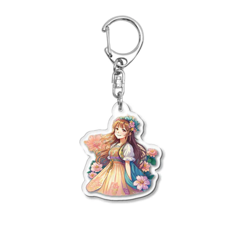 花の少女 Acrylic Key Chain