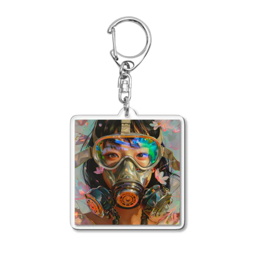 gasmask girl spring 2024 Acrylic Key Chain