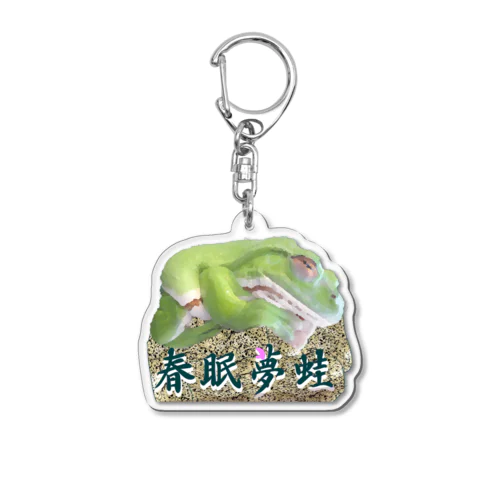 春眠夢蛙　カエル Acrylic Key Chain