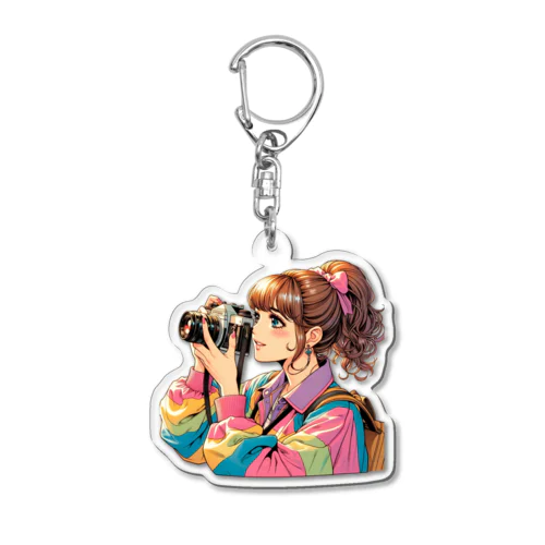 90'sカメラ少女① Acrylic Key Chain