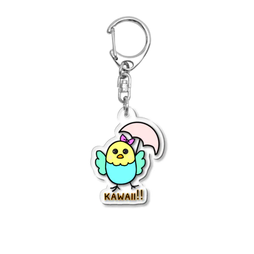 インコ Acrylic Key Chain