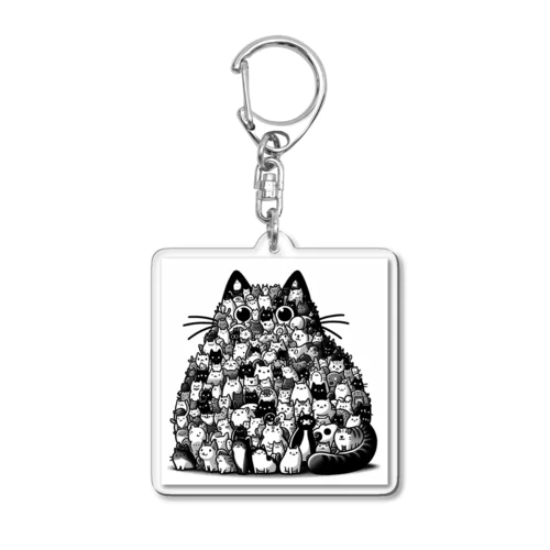 #大量シリーズ　猫様たちによるダイダラボッチ Acrylic Key Chain