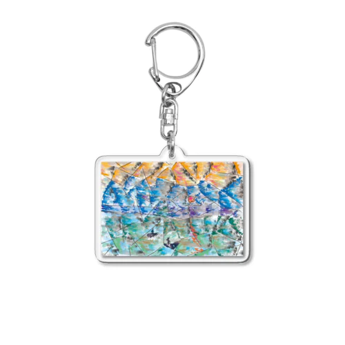 【 #カクカク芸術運動 】印象・日の出 Acrylic Key Chain