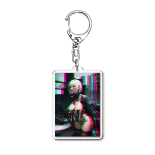 サイバーセクシーガール Acrylic Key Chain