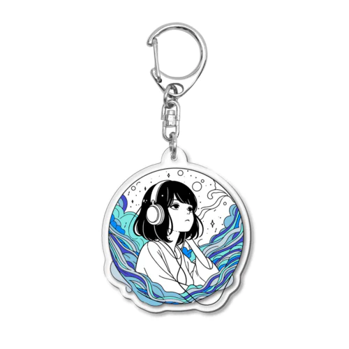 音の海 Acrylic Key Chain