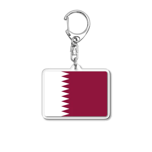 カタールの国旗 Acrylic Key Chain