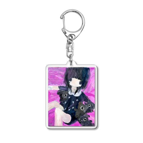 桃色の夢熊♡キミ Acrylic Key Chain