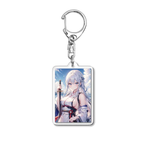 日本刀をもった美少女 Acrylic Key Chain