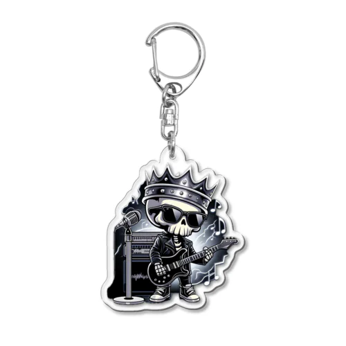 ロック系×王冠×チビスカル Acrylic Key Chain