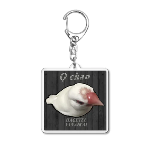 うちの白文鳥Qちゃん Acrylic Key Chain