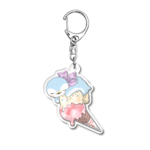 ひんやりアイスおいしいペン Acrylic Key Chain