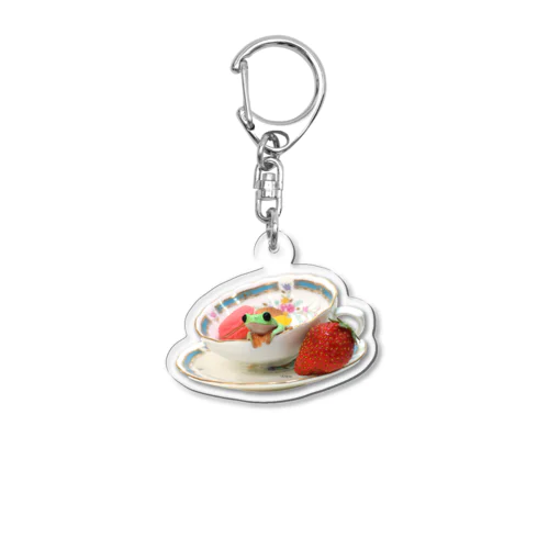 美味しそうなモレレットアカメアマガエル Acrylic Key Chain