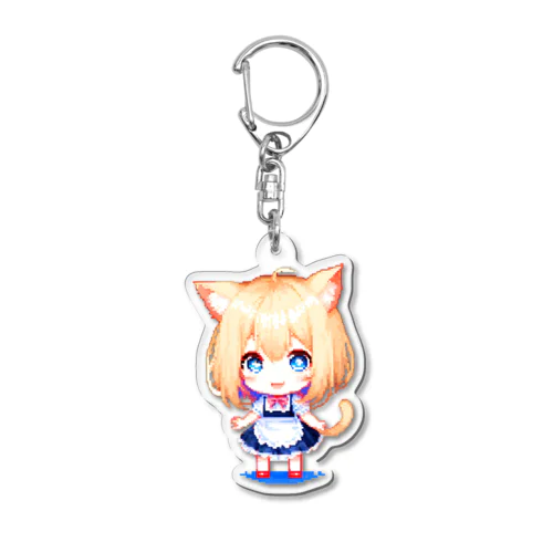 8-BITnekomimiMaid Acrylic Key Chain