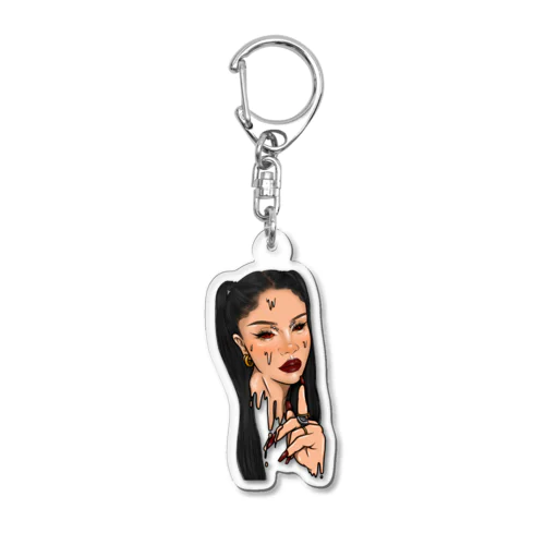 red girl Acrylic Key Chain