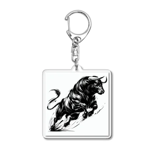 水墨牛 Acrylic Key Chain