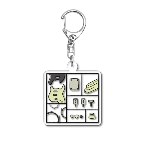 【マニアック？】ギターのいろんなパーツ（透過） Acrylic Key Chain