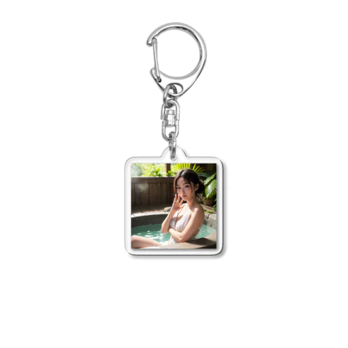 湯けむり美女 Acrylic Key Chain