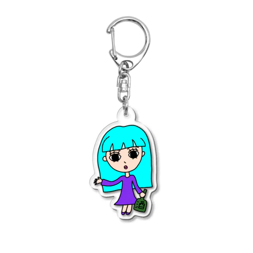 笛吹きお姉さんアクキー Acrylic Key Chain