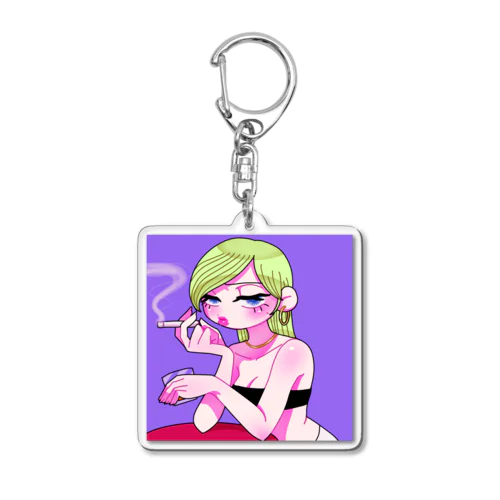 酒とタバコ Acrylic Key Chain