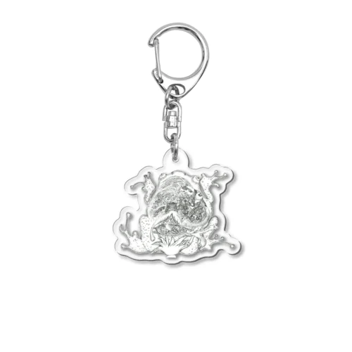 『根古水ヒメの妖カイ画』11.ツルベオトシ Acrylic Key Chain