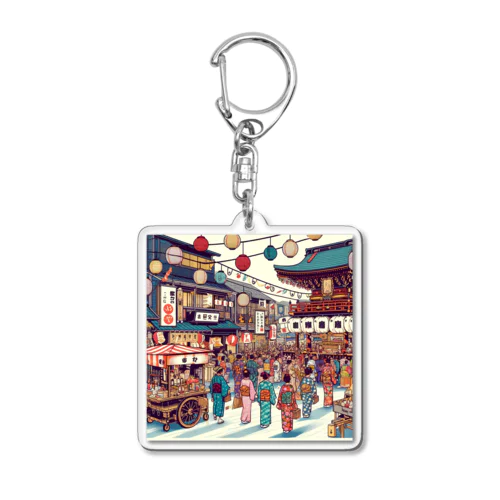 日本の祭り Acrylic Key Chain