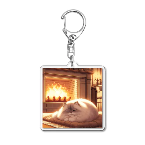 暖炉猫 Acrylic Key Chain