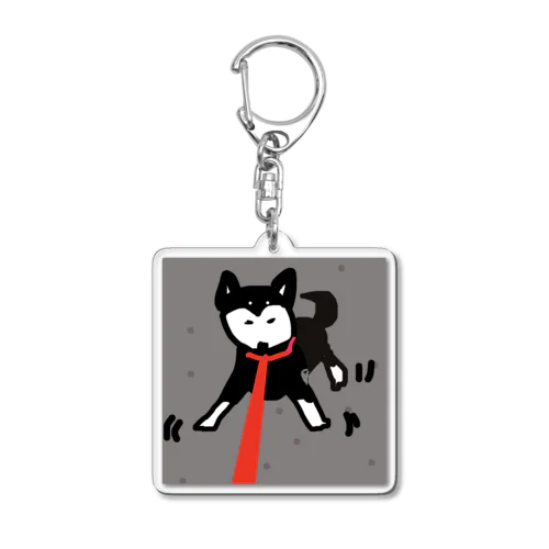 柴犬散歩拒否 Acrylic Key Chain