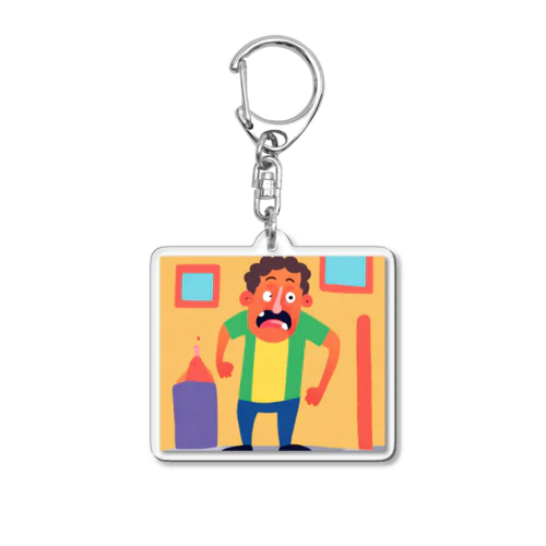 柔軟な男 Acrylic Key Chain