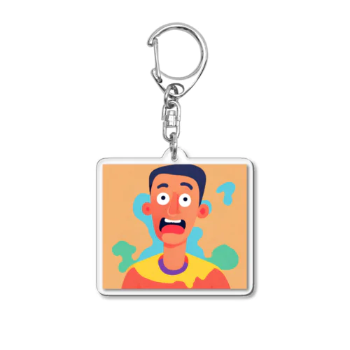 理知的な男 Acrylic Key Chain