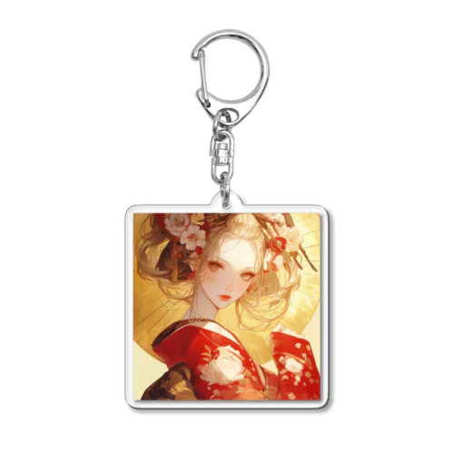 金の光に輝く赤い姫 Marsa 106 Acrylic Key Chain