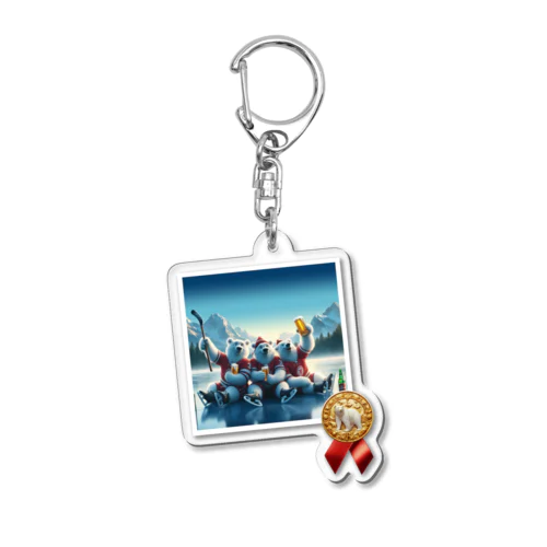 北極アイスホッケーチーム Acrylic Key Chain