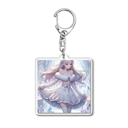 かわいいドレスの女の子 Acrylic Key Chain