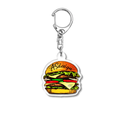 アメリカンバーガーデザイン Acrylic Key Chain