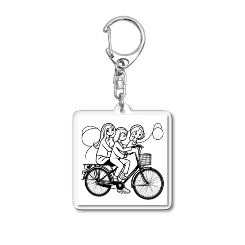 自転車ロゴ　ガールズ Acrylic Key Chain