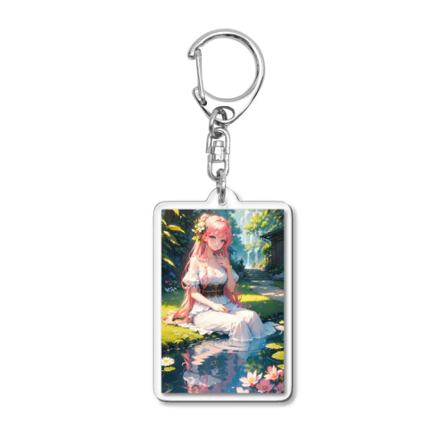 朝の水浴の君 Acrylic Key Chain