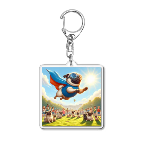 PugPugPug Acrylic Key Chain