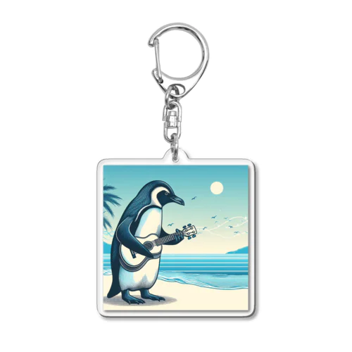 Penguinとウクレレ Acrylic Key Chain