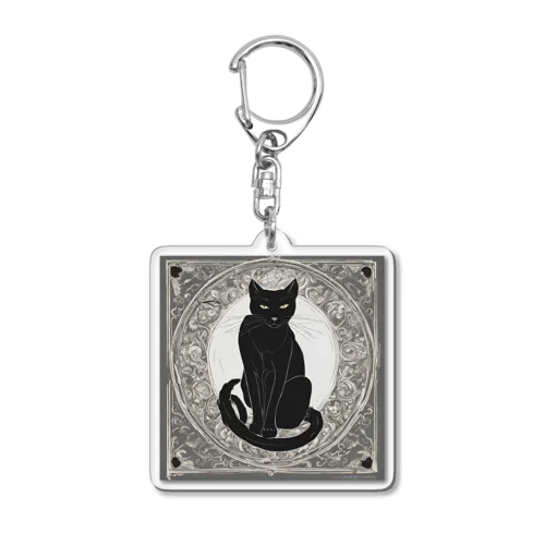 黒猫 Acrylic Key Chain