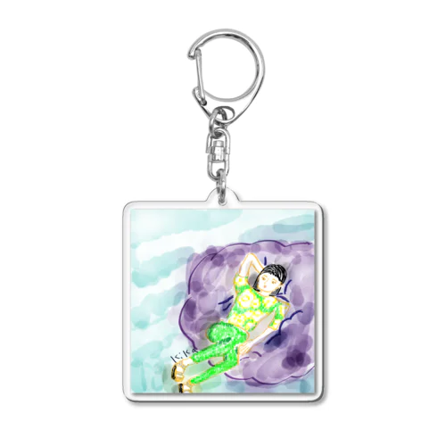 人生をユルく、はみ出していこう Acrylic Key Chain