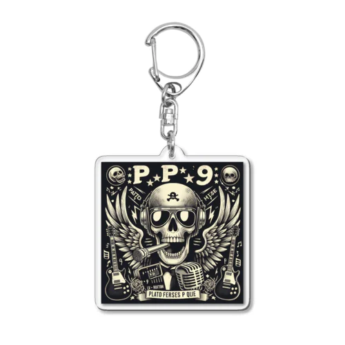 バンド風Tシャツ　髑髏 Acrylic Key Chain