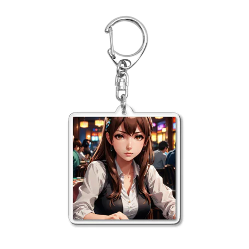 ポーカー美少女さや Acrylic Key Chain