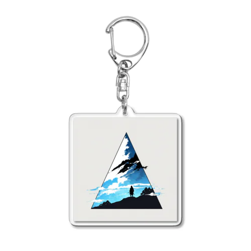 Pyramid Acrylic Key Chain