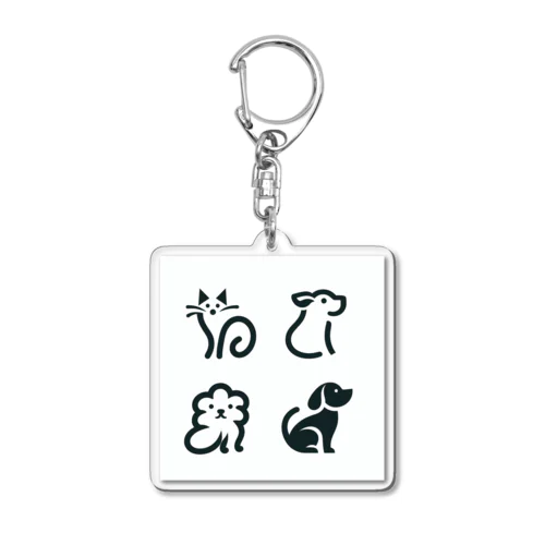 動物たち Acrylic Key Chain