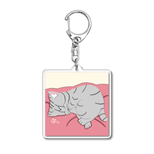 ムフフにゃんこ Acrylic Key Chain