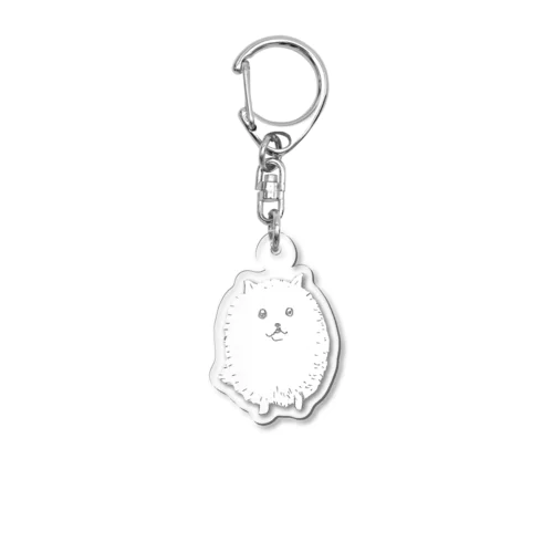 白ふわポメ Acrylic Key Chain