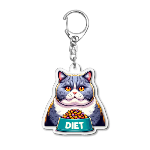 お腹が空いた猫 Acrylic Key Chain