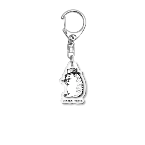 フルート吹きのハリネズミくん Acrylic Key Chain