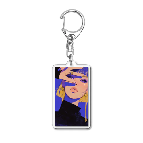 アツい！カラフルなファッション Acrylic Key Chain